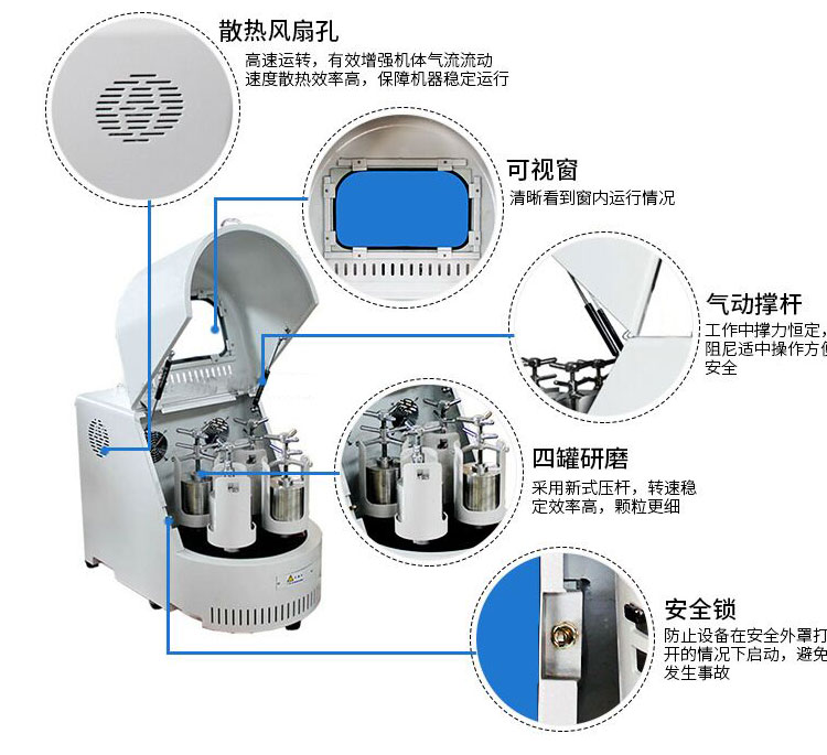 行星式球磨机内部详解图